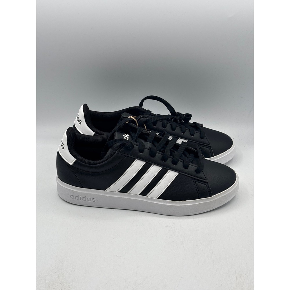 Adidas Grand Court 2.0 Men Size 9 Black White Stripe Sneaker GW9196